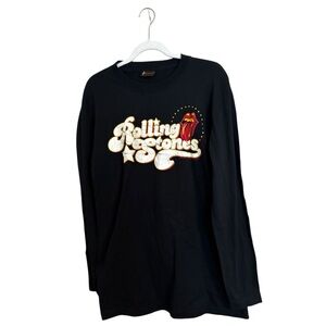Rolling Stones Y2K Long Sleeve‎ Black Band Shirt XL